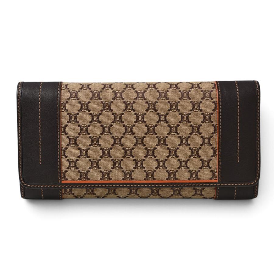 【新品未使用】CELINE マカダム柄 長財布 ロングウォレット CELINE（セリーヌ） 財布 長財布 マカダム柄 ブラウン ベージュ ロング