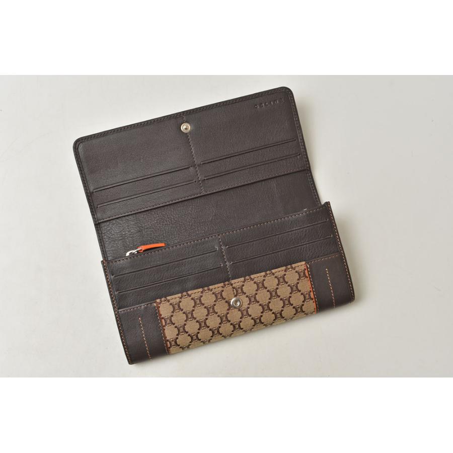 CELINE（セリーヌ） 財布 長財布 マカダム柄 ブラウン ベージュ ロング