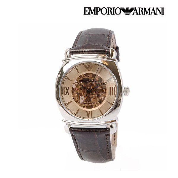 EMPORIO ARMANI エンポリオ アルマーニ メンズ腕時計 (Meccanico) ダークブラウンAR4634 新品 送料無料｜brand-pit