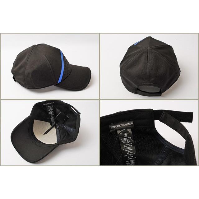 エンポリオアルマーニ キャップ/帽子 EMPORIO ARMANI メンズ ベースボールキャップ ブラック/ブルー 627786 7P502