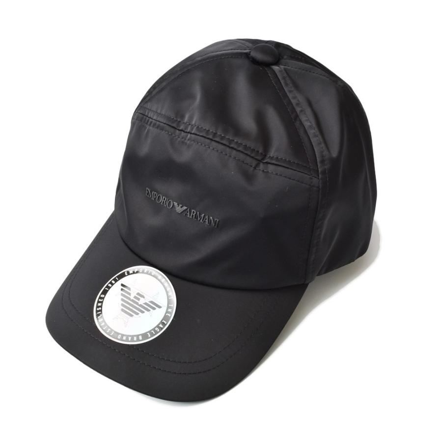 エンポリオアルマーニ キャップ/帽子 EMPORIO ARMANI　メンズ ベースボールキャップ ロゴ/ブラック 627536 9A558 00020｜brand-pit