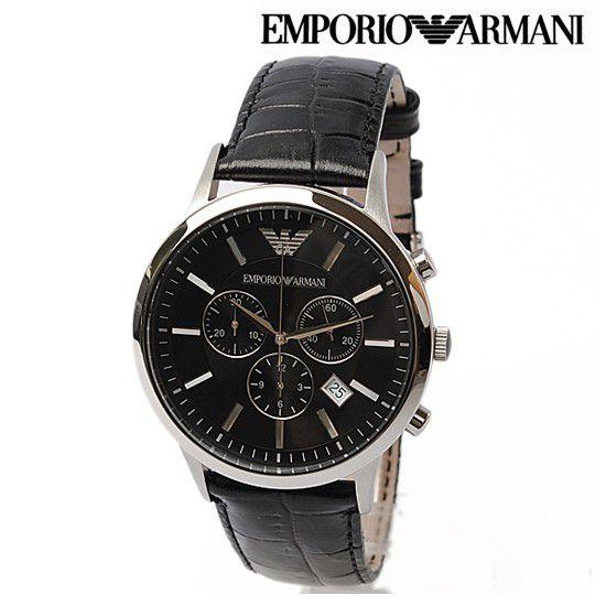 EMPORIO ARMANI エンポリオ アルマーニ メンズ腕時計 クラシック(Classic) クノログラフ ブラック AR2447 新品 送料無料｜brand-pit｜02