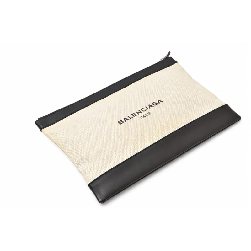 【美品】BALENCIAGA 373834 キャンバス レザー クラッチバッグ BALENCIAGA（バレンシアガ） クラッチバッグ/セカンドバッグ