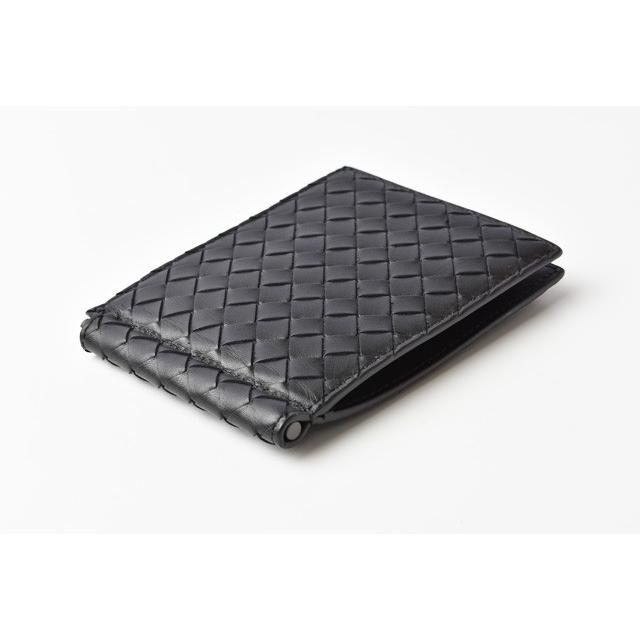 さらに値下げしました　ボッテガのマネークリップ(黒) ボッテガヴェネタ BOTTEGA VENETA マネークリップ付き 二つ折り