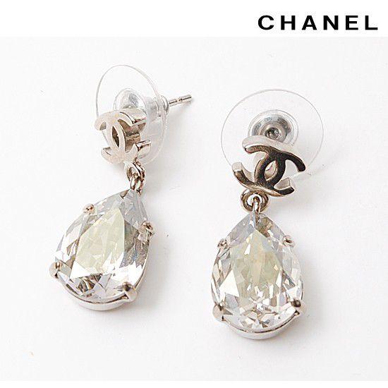 CHANEL シャネル ピアス CCマーク ラインストーン ティアドロップ A37283【新品】【送料無料】 :c-015:Import