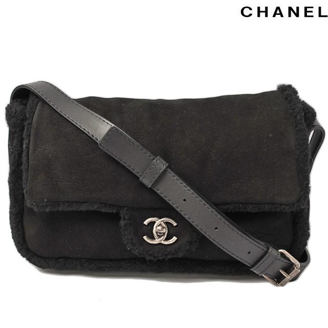 シャネル ショルダーバッグ CHANEL マトラッセ ヴィンテージ ムートン ブラック/ブラック 斜め掛け｜brand-pit