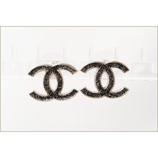 シャネル ピアス CHANEL CCロゴ　ココマーク ブラック シルバー金具｜brand-pit｜05