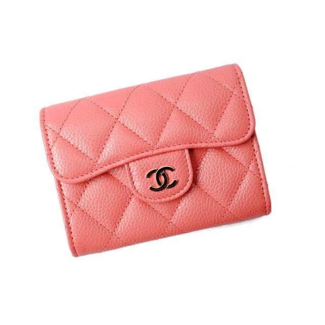 キャビアスキン シャネル コインケース/カードケース CHANEL ミニ