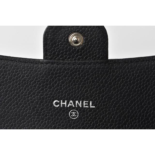 シャネル 財布 CHANEL 折財布 タイムレス・クラシック A31505 マトラッセ キャビアスキン ブラック｜brand-pit｜08