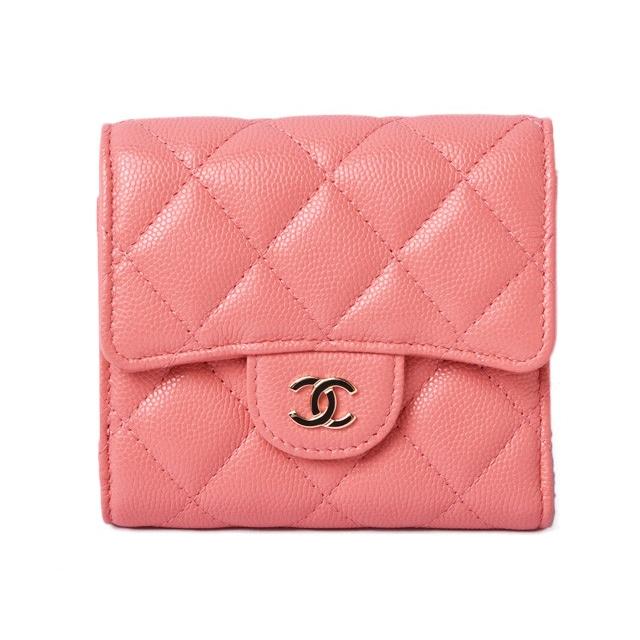シャネル 財布 ミニ財布 Chanel スモール フラップ ウォレットap0710 キャビアスキン ピンク系 ゴールド金具 C 19 P00 3 Import Shop P I T 通販 Yahoo ショッピング