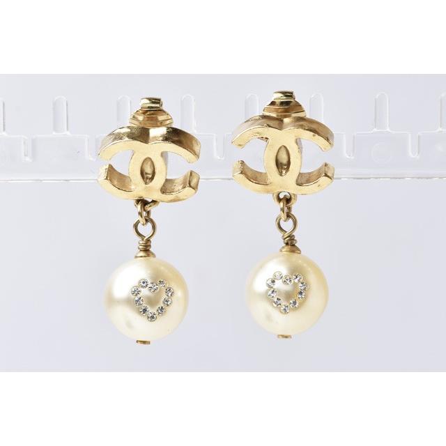 シャネル イヤリング ヴィンテージ CHANEL ココマーク/ゴールド パール