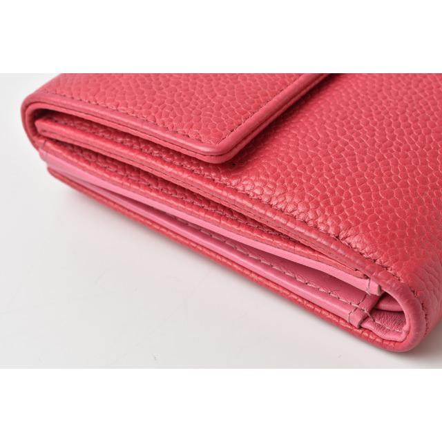 キャビアスキン シャネル 財布 CHANEL 折財布 バイカラーボタン キャビアスキン シャネル 財布 CHANEL 折財布 バイカラーボタン