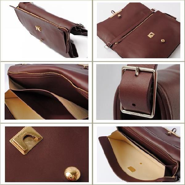 CELINE セリーヌ  ショルダーバッグ/クラッチバッグ　2way　カーフスキン　ボルドー/BURGUNDY　169303 中古 送料無料｜brand-pit｜04