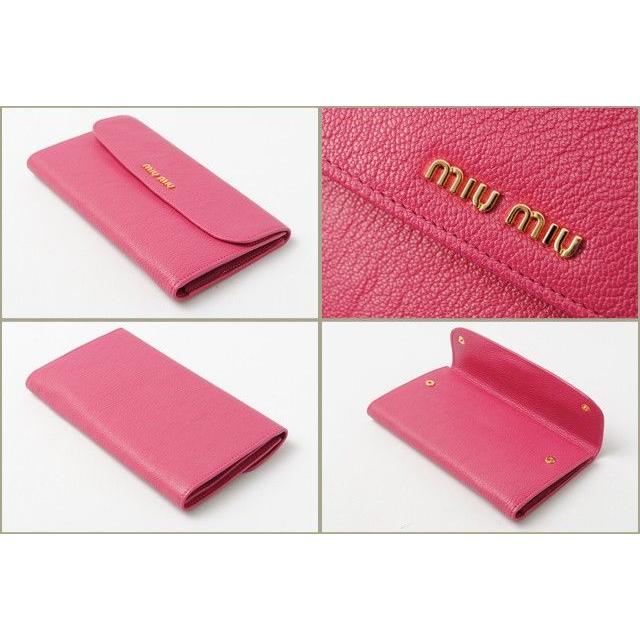 miu miu（ミュウミュウ） 財布 長財布 3折 MADRAS/マドラス PEONIA
