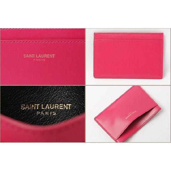 SAINT LAURENT サン ローラン  カードケース/名刺入れ　レザー　ダークピンク　315862｜brand-pit｜03