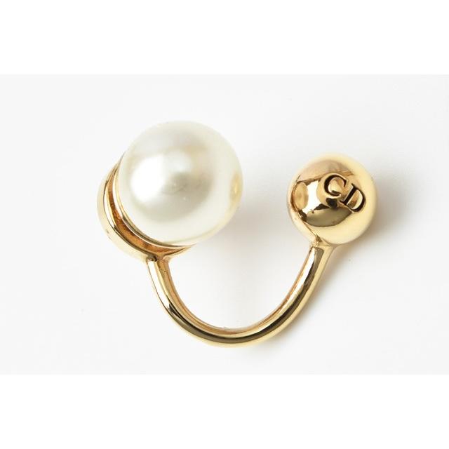 クリスチャン ディオール ピアス Christian Dior パール Gold/white ...