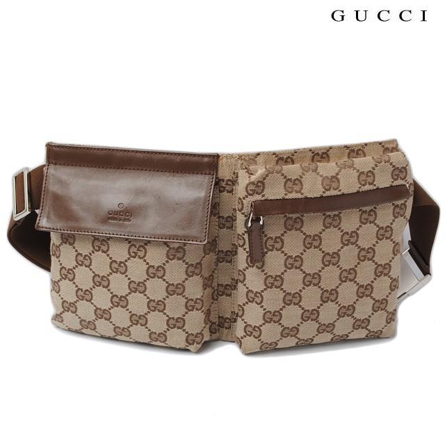 グッチ ウエストポーチ/ボディバッグ GUCCI キャンバス GGブラウン/ベージュ 28566｜brand-pit