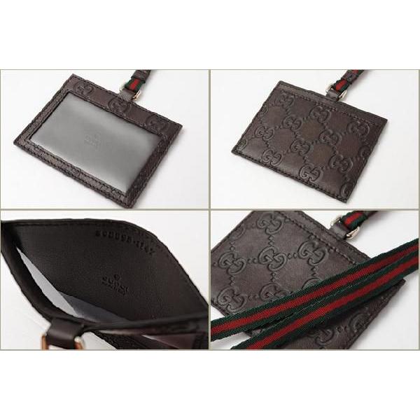 GUCCI　グッチ　IDホルダー　ネックストラップ付　グッチシマ　ダークブラウン　308895 AA62G 2061｜brand-pit｜03