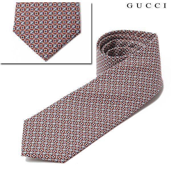 【 GUCCI 】 グッチ　ネクタイ　剣先7.5㎝ GUCCI（グッチ） ネクタイ シルク100％ インターロッキングG 剣先7.5cm