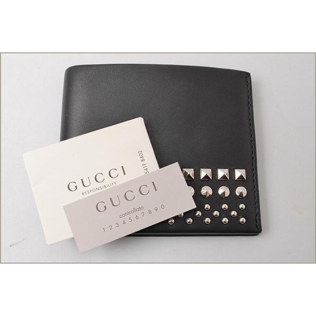 GUCCI グッチ 財布 折財布/札入れ レザー スタッズ/ブラック GUCCI グッチ 財布 折財布/札入れ レザー スタッズ/ブラック