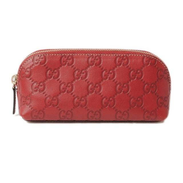 GUCCI グッチ コスメポーチ グッチシマ GG/ルージュレッド 141811 