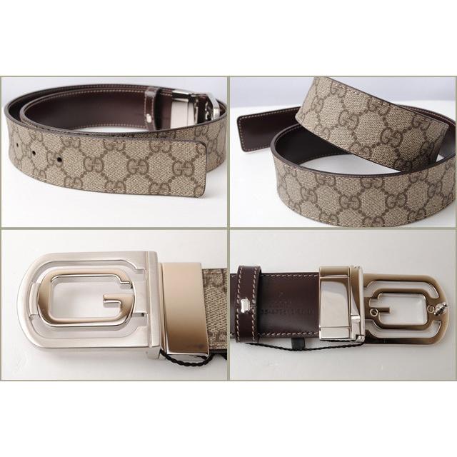 グッチ ベルト GUCCI　メンズアパレル GGプラス　Gバックル　GGブラウン/ベージュ　232835 FN0TK 9643｜brand-pit｜02