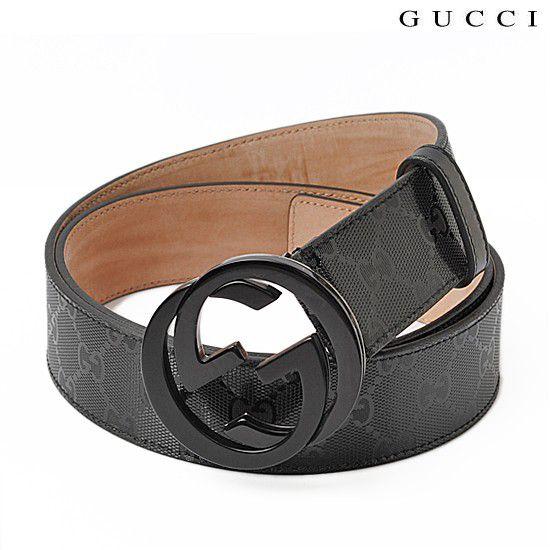 GUCCI グッチ アパレル メンズベルト インターロッキングG GG/ブラック