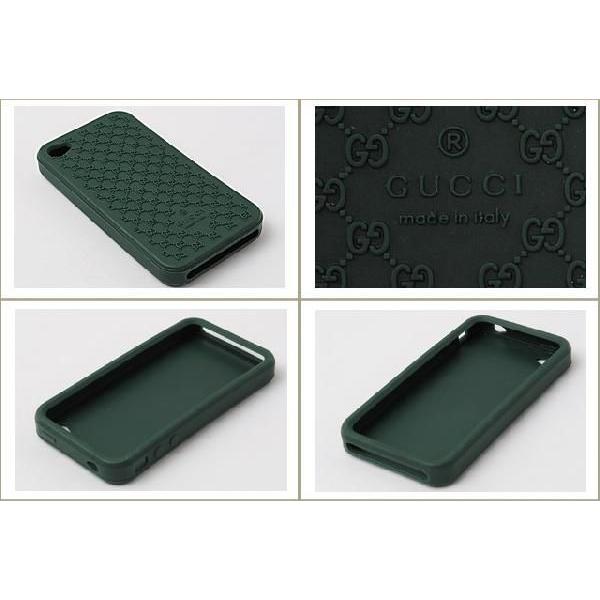 GUCCI グッチ iPhone4 ケース　ラバー　マイクロGG柄　グリーン　272401 J1400 3020【新品】【送料無料】｜brand-pit｜03