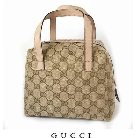 GUCCI 【送料無料】グッチ GUCCI ミニボストンバッグ GG柄ベージュ 