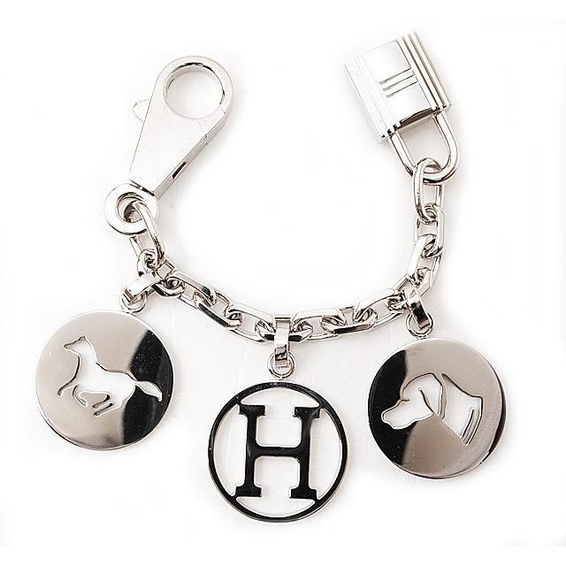 エルメス バッグチャーム Hermes ブルロック カデナ ホース ルテニウム キーチェーン シルバー H 17 018 Import Shop P I T 通販 Yahoo ショッピング