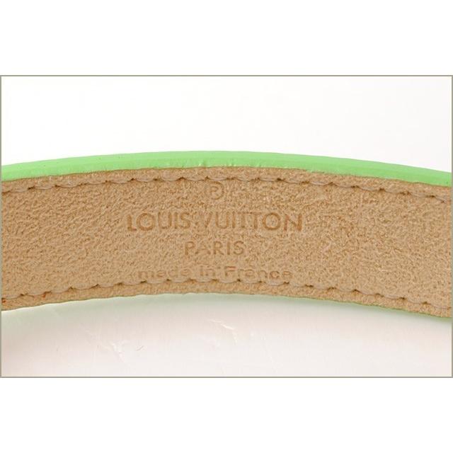 ルイヴィトン バングル/ブレスレット LOUIS VUITTON ヴェルニ フルオ　グッドラック グリーン M91931｜brand-pit｜03