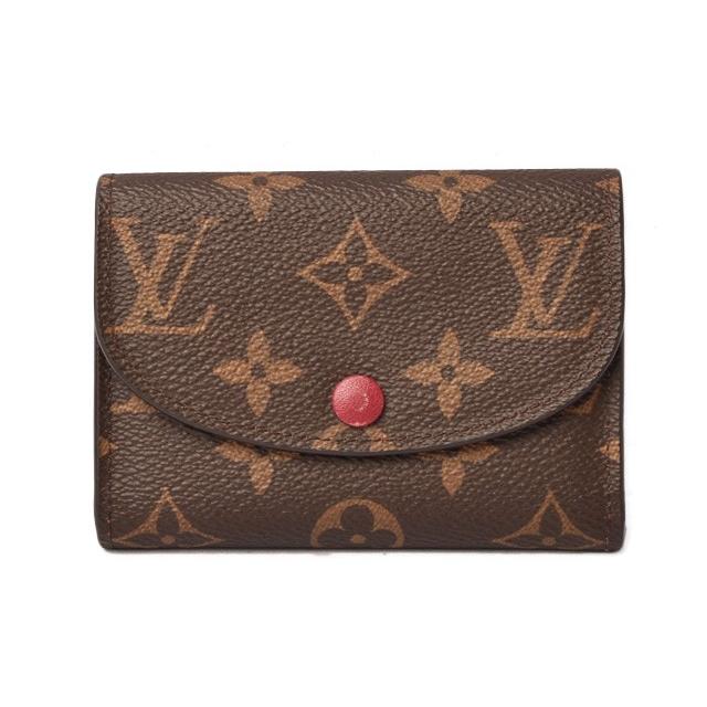 ルイヴィトン コインケース/カードケース LOUIS VUITTON ミニ財布/ポルトモネ・ロザリ モノグラム・フューシャ M41939 :l