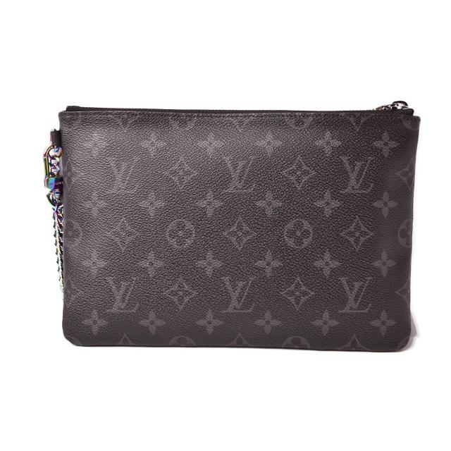 ルイヴィトン iPadケース/クラッチバッグ 限定 LOUIS VUITTON フラグメント モノグラムエクリプス 藤原ヒロシ コラボ M64449｜brand-pit｜02