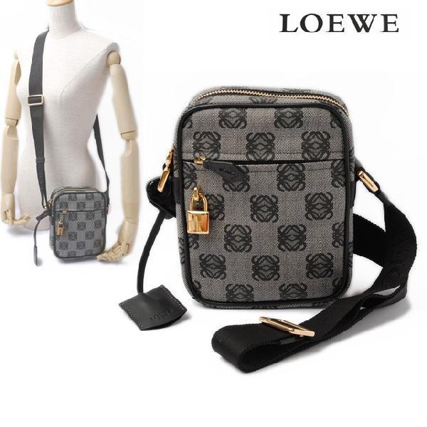 LOEWE ロエベ ショルダーバッグ アナグラム グレー/ブラック 345.80.761 新品 送料無料｜brand-pit