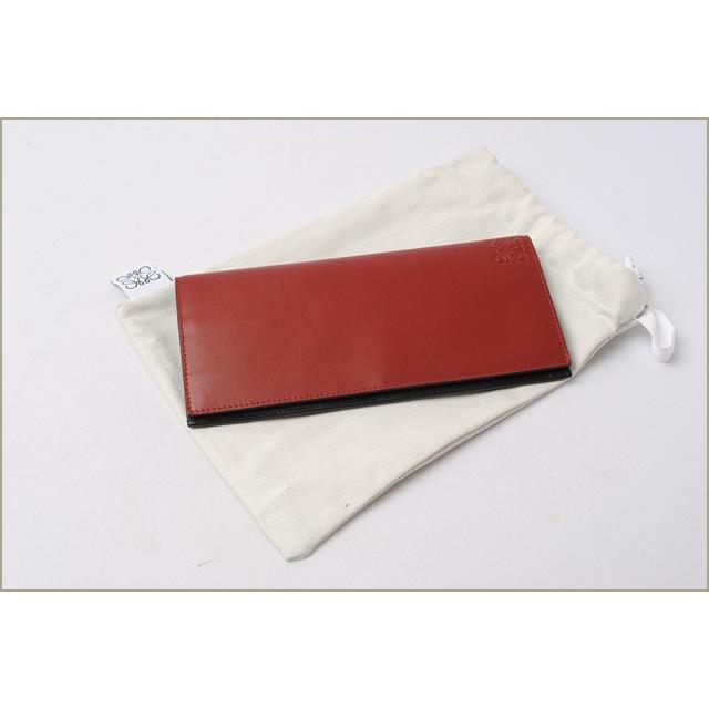 ロエベ 財布 メンズ LOEWE 長財布 カーフスキン BRICK RED/ダーク