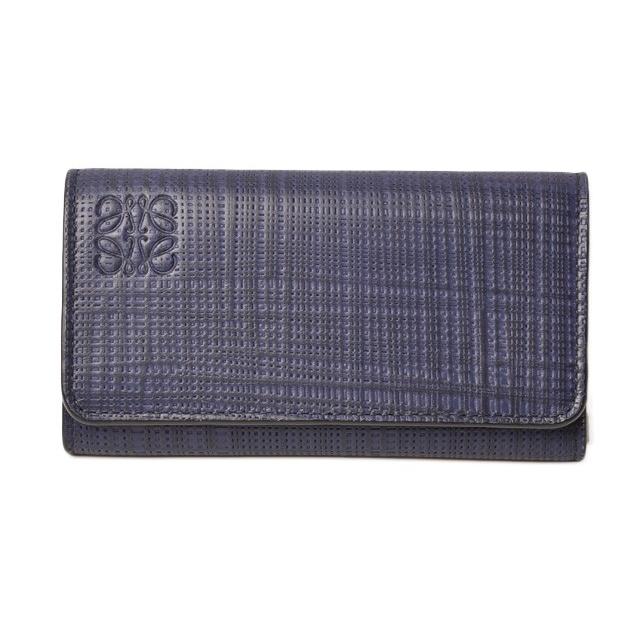 LOEWE（ロエベ） キーケース LOEWE 6連 カーフ/ロゴ Linen ネイビー