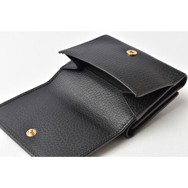 グッチ ミニ財布/三つ折り GUCCI 折財布 474746 PETITE MARMONT/プチマーモント ブラック【中古】 GUCCI（グッチ） ミニ財布/三つ折り 折財布 474746 PETITE MARMONT