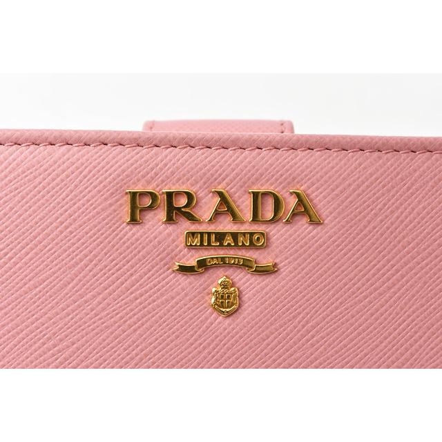 プラダ アウトレット 未使用 財布 PRADA 折財布 1ML225 SAFFIANO METAL/サフィアノメタル PETALO/ピンク｜brand-pit｜04