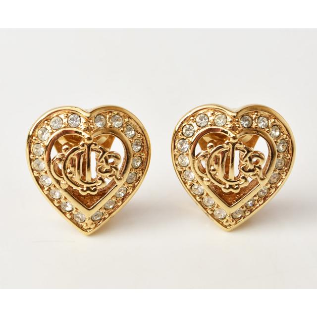 クリスチャンディオール イヤリング Christian Dior ヴィンテージ ハートモチーフ ラインストーン ゴールド【中古】  :m2207-34-cd:Import shop P.I.T. - 通販 - Yahoo!ショッピング