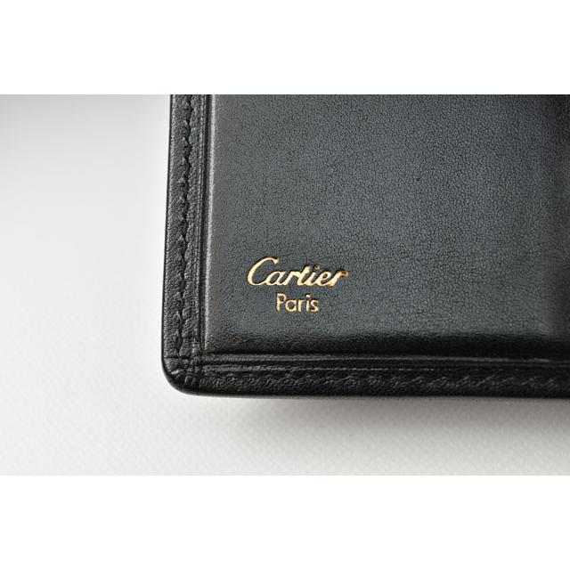 Cartier◇2つ折り財布/レザー/BLK/メンズ