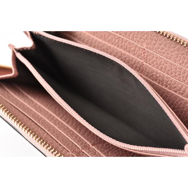 美品 GUCCI 長財布 ゴールドロゴ マーモント バイカラー ピンク グッチ GUCCI 長財布 ラウンドファスナー レディース プチ