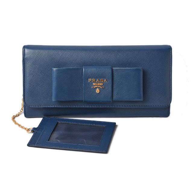 PRADA プラダ 財布 長財布/パスケース付 1MH132 BLUETTE/ブルー PRADA プラダ 財布 長財布/パスケース付 1MH132 BLUETTE/ブルー