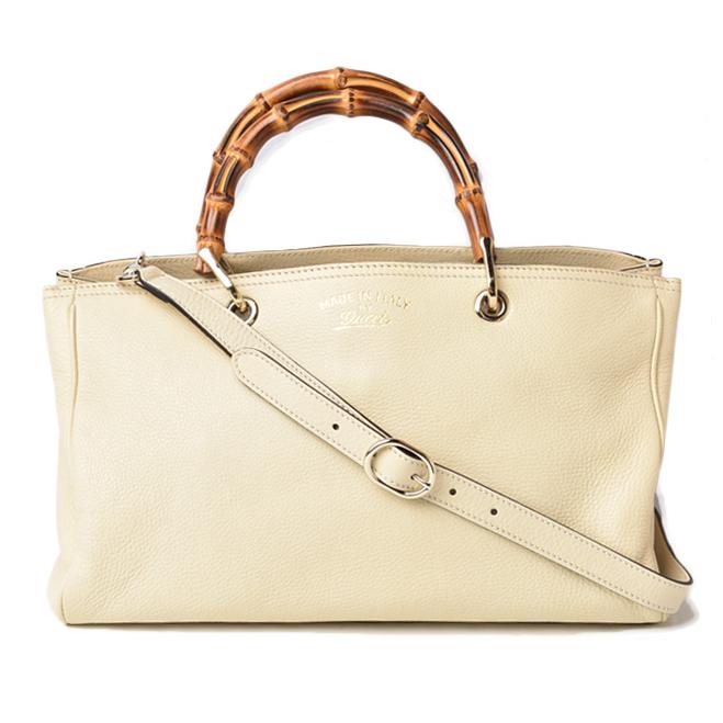 【良品】GUCCI グッチ ショッパー バンブー ハンドバッグ ショルダー付き GUCCI（グッチ） ハンドバッグ/ショルダーバッグ バンブー ショッパー