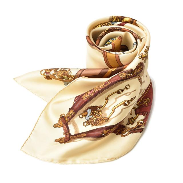 HERMES（エルメス） スカーフ スカーフ カレ90 シルクツイル ベージュ