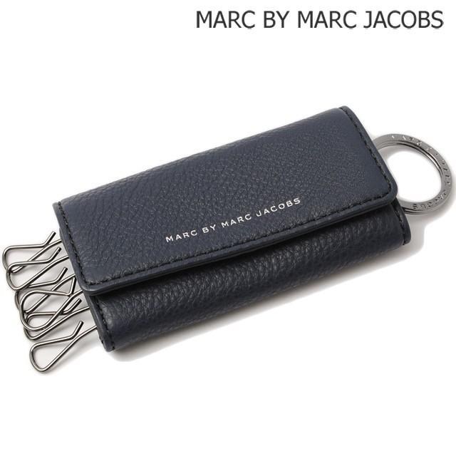 マークバイマークジェイコブス キーケース MARC BY MARC JACOBS クラシック WASHED INK/ダークネイビー　M0006388　キーリング付｜brand-pit