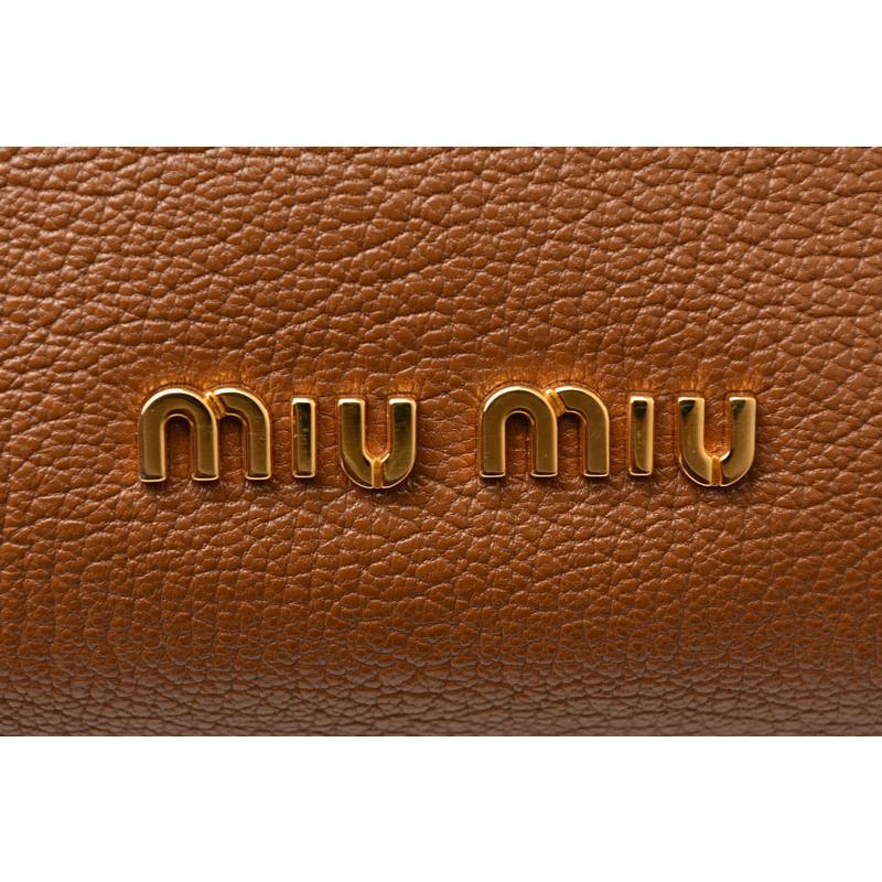 ミュウミュウ ショルダーバッグ/ハンドバッグ A4対応 miumiu 2way バッグ ベージュ/ブラウン爆買の画像