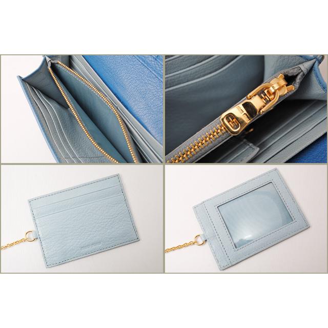 miu miu（ミュウミュウ） 財布 パスケース付 5MH109 MADRAS/マドラス