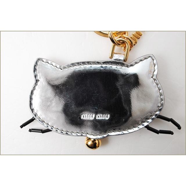ミュウミュウ キーリング/キーホルダー miumiu ネコ/キャットモチーフ