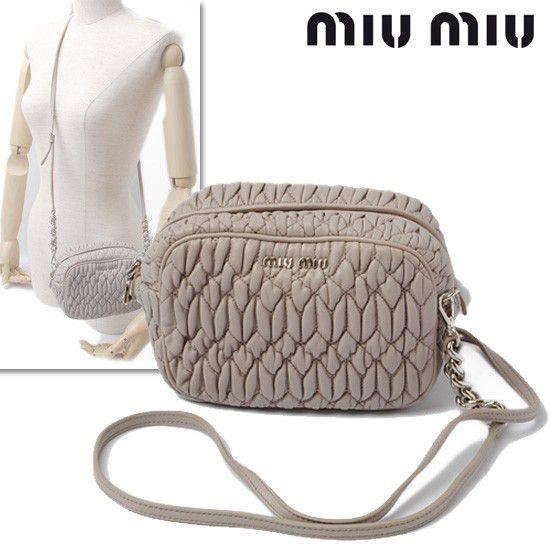 miu ミュウミュウ2way ショルダーバッグ/ポーチ マトラッセ ナッパ  
