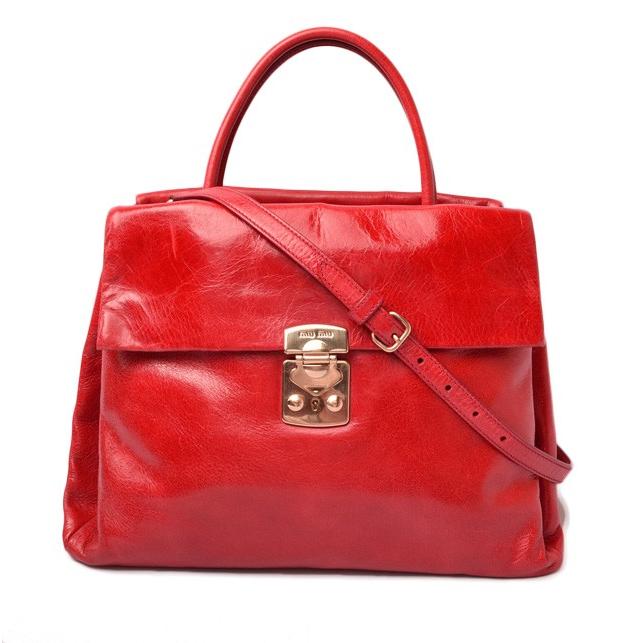 MIUMIU ミュウミュウ ヴィッテロ・ルクス ハンドバッグ レッド系　中古 楽天市場】ミュウミュウ ショルダーバッグ miumiu ヴィンテージ